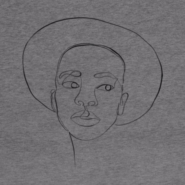 Black girl with hat by Doodle Intent